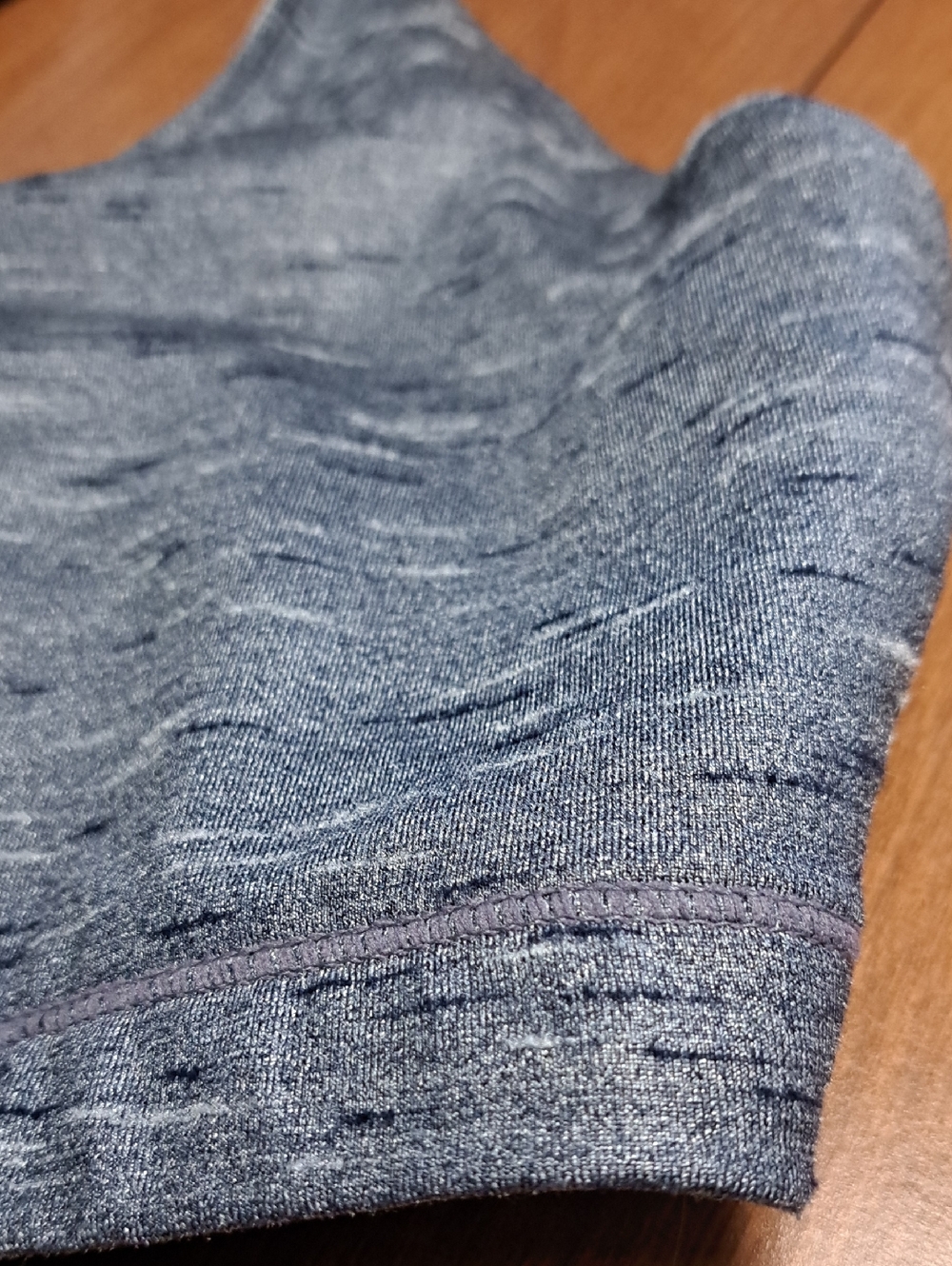 Heathered Blue Racerback Sports Bra - Lightweight Support - Picture 4 of 4
